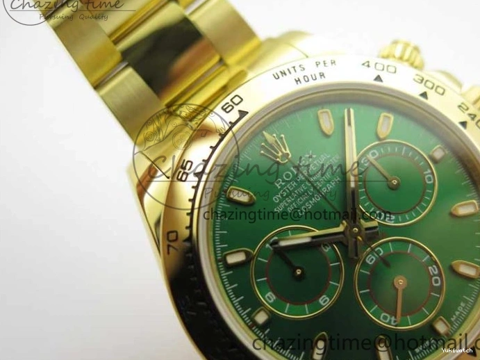 YG Daytona Edition Green YG 1:1 Best Bracelet Steel 904L KKF A7750 Dial on 0401